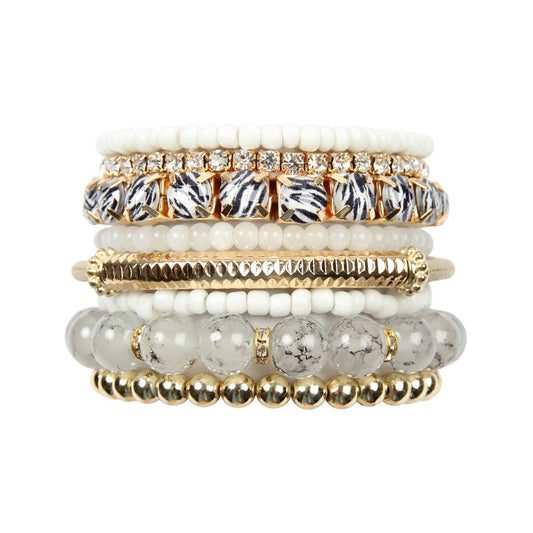 MULTICOLOR BEADED STRETCH BRACELETS