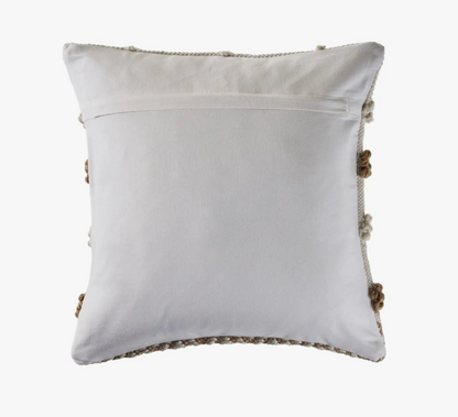 Neutral Textured Color Block Throw Pillow