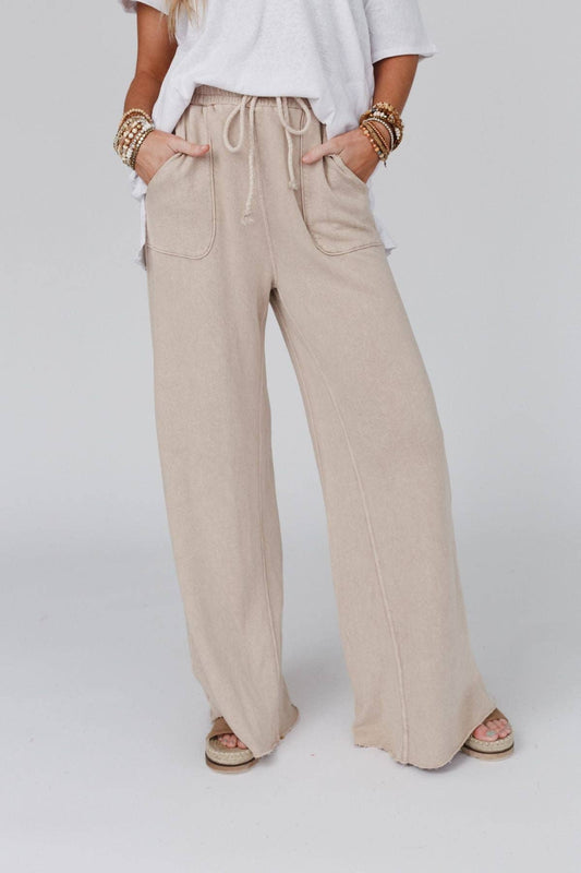Relaxing Robin Wide Leg Pant - New Taupe