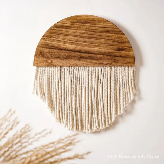 Hand Weaving Macrame Semicircle Board